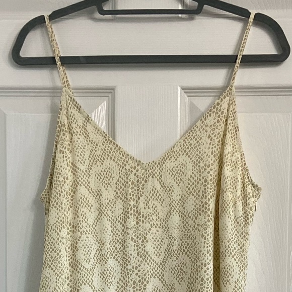 Brixton Slip Dress Midi Length Animal Print Cream & Tan Size Medium - Picture 8 of 8